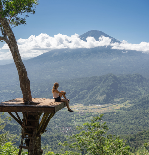 Mindful moment with hands in prayer